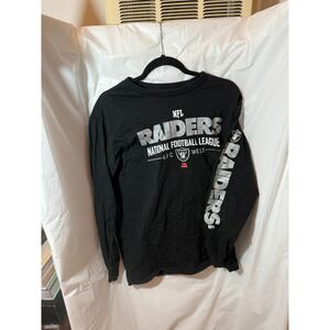 NFL Raiders Long Sleeve Shirt Men’s M Black Team Apparel AFC West